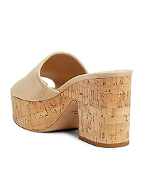 Ibiza Suede Cork Heels
