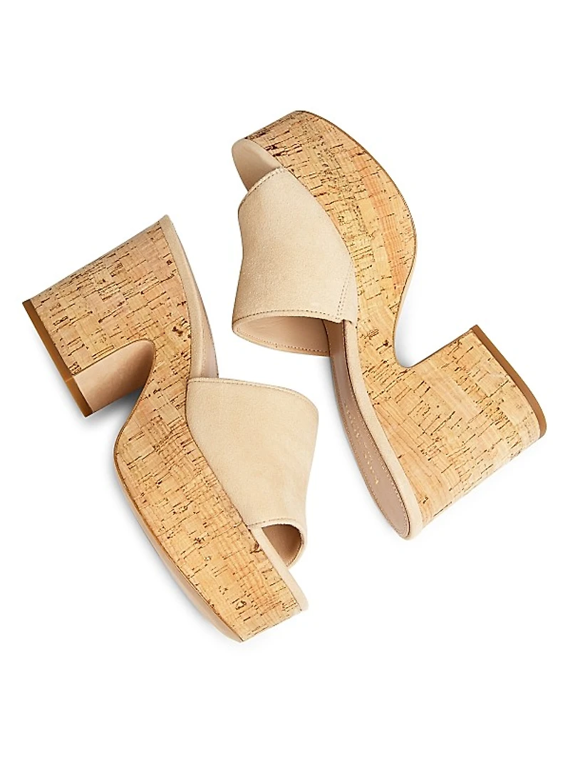 Ibiza Suede Cork Heels