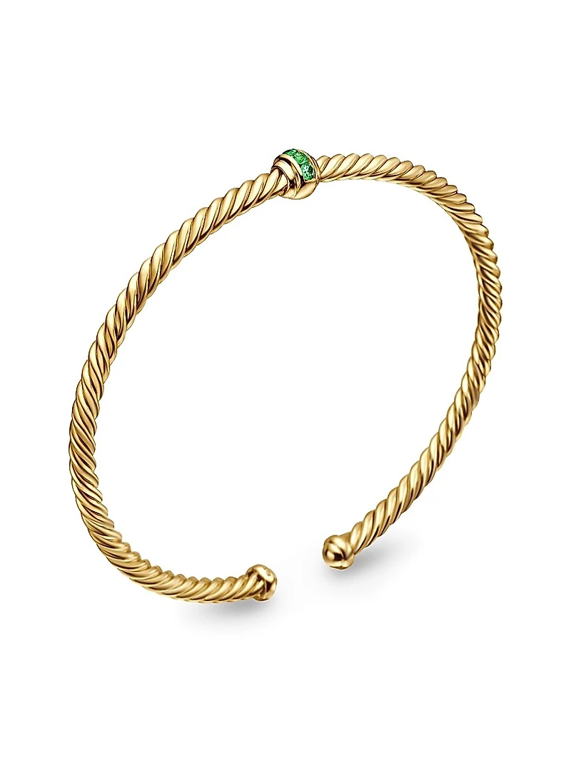 Cable Classics Center Station Bracelet 18K Yellow Gold
