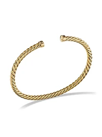 Cable Cuff Bracelet 18K Yellow Gold