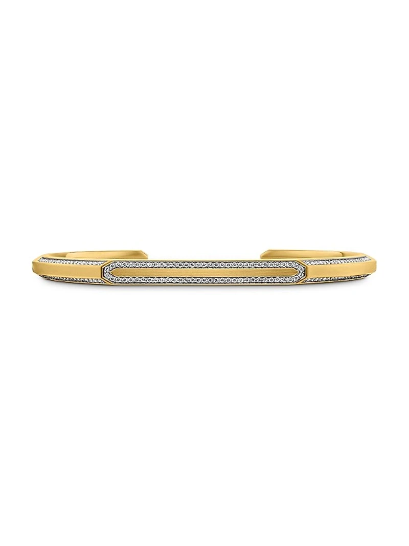 Streamline Cuff Bracelet In 18K Yellow Gold