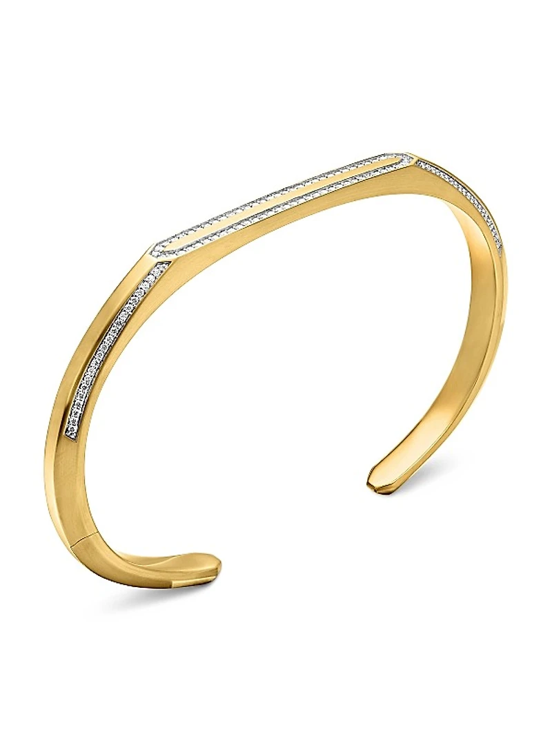 Streamline Cuff Bracelet In 18K Yellow Gold