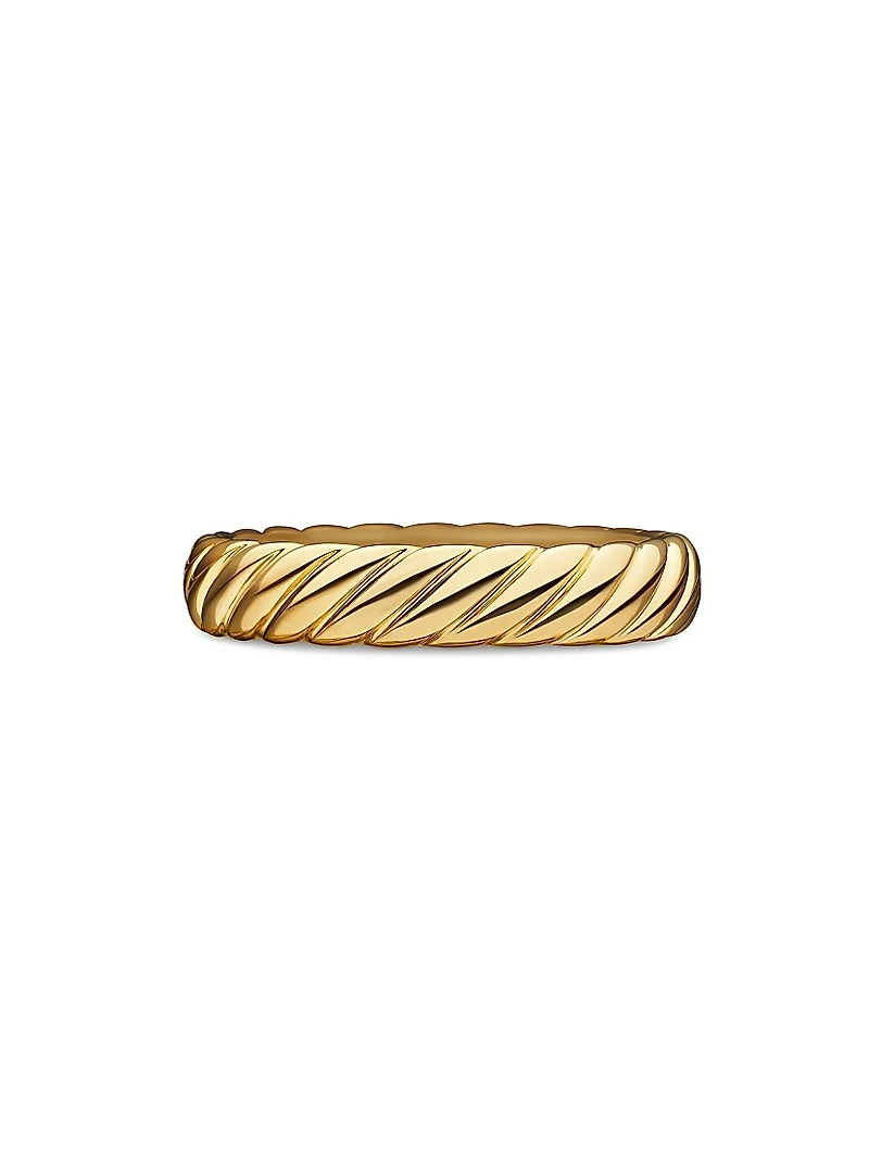 Cable Band Ring 18K Gold