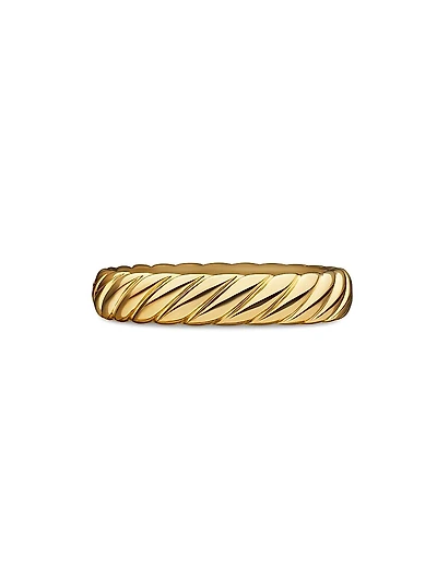 Cable Band Ring 18K Gold