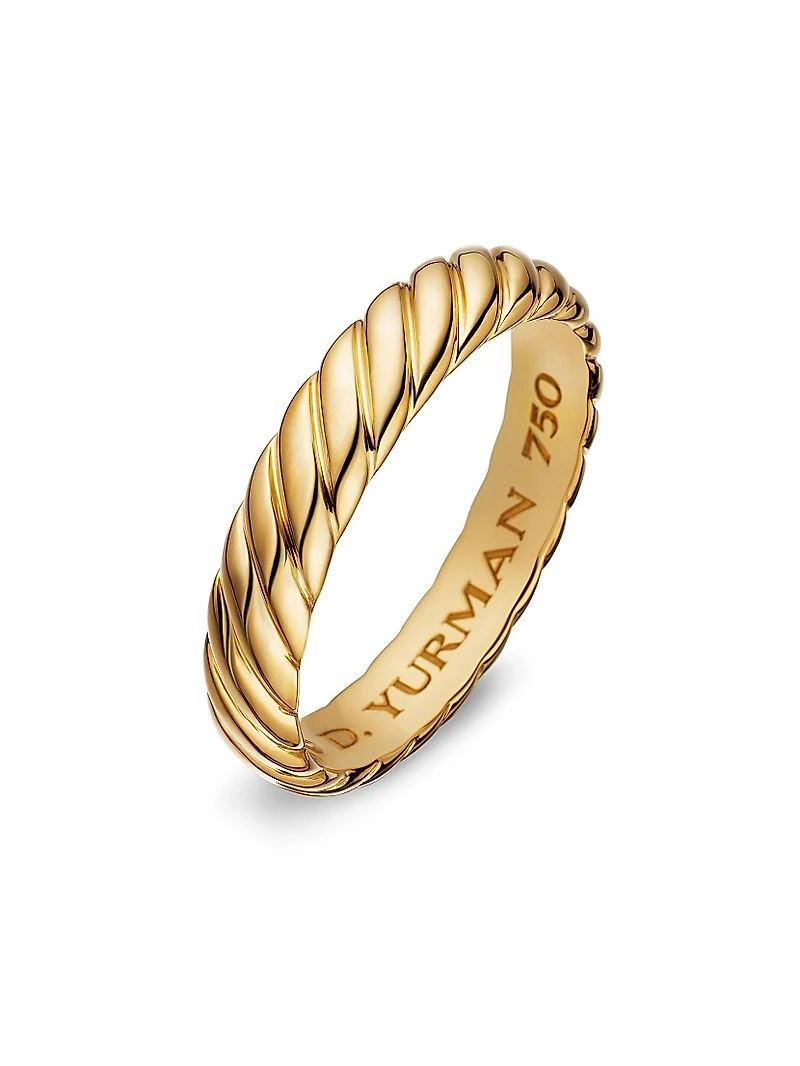 Cable Band Ring 18K Gold