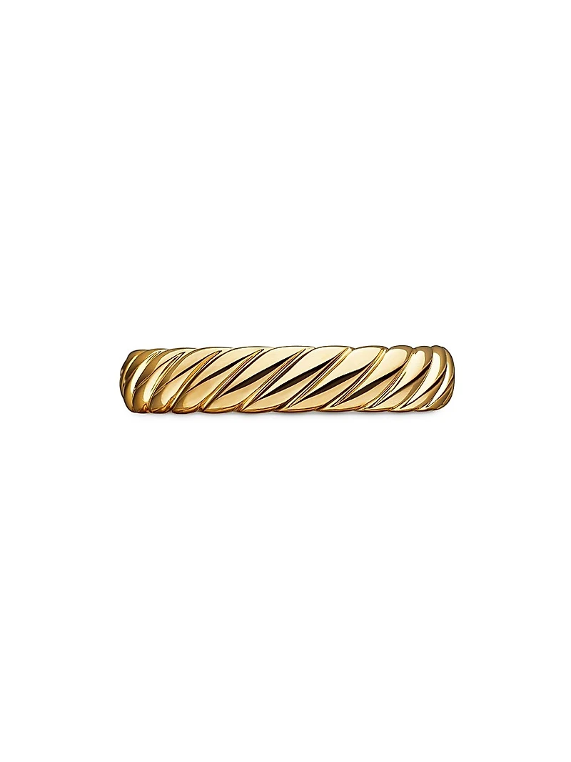 Cable Band Ring 18K Gold