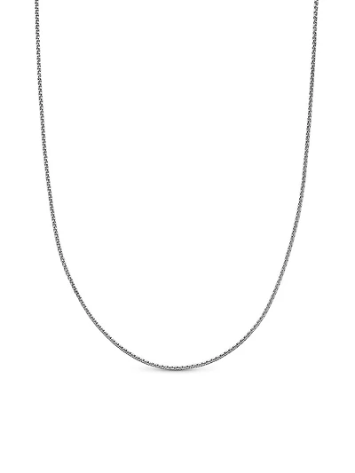Box Chain Necklace 18K White Gold