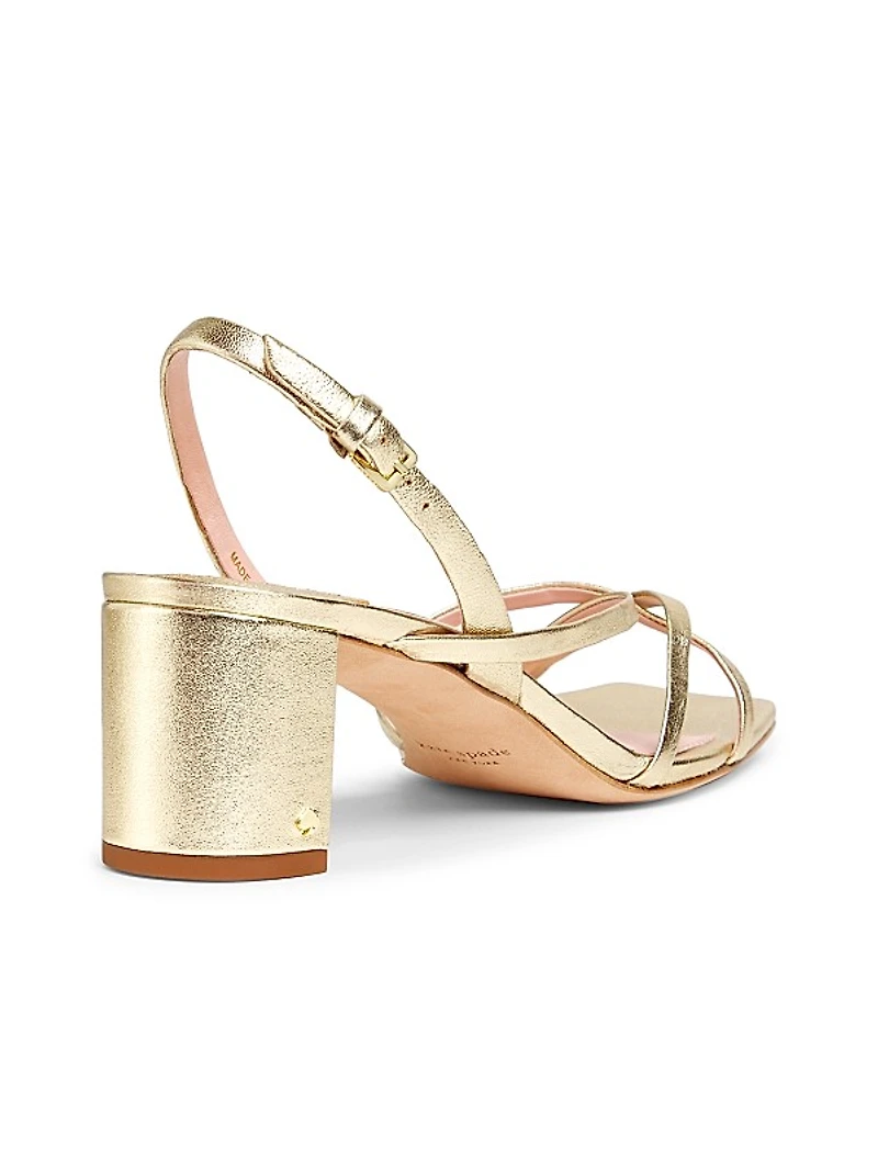 Renee Leather Block Heel Sandals