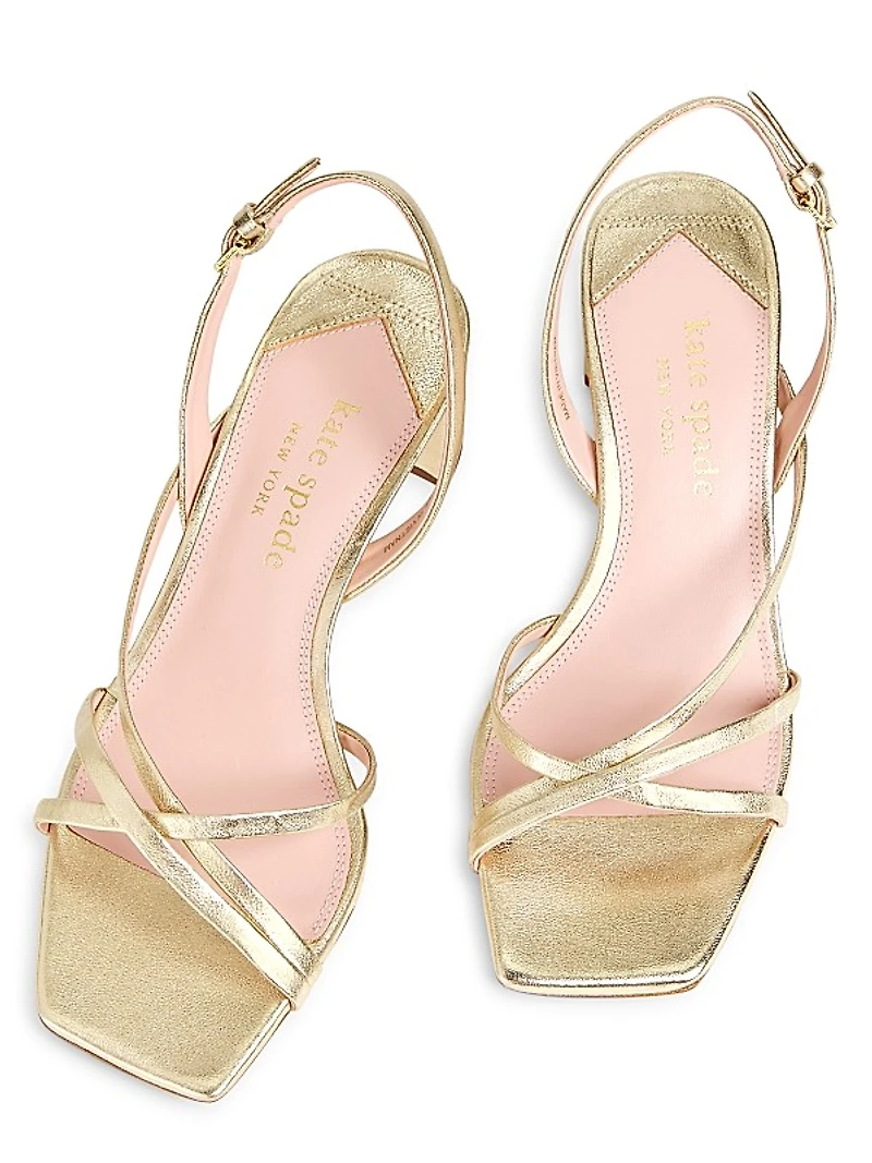 Renee Leather Block Heel Sandals