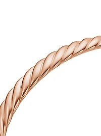 Sculpted Cable Bangle Bracelet 18K Rose Gold