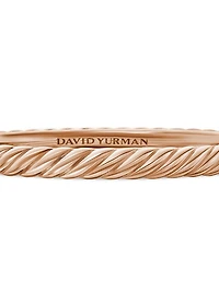 Sculpted Cable Bangle Bracelet 18K Rose Gold
