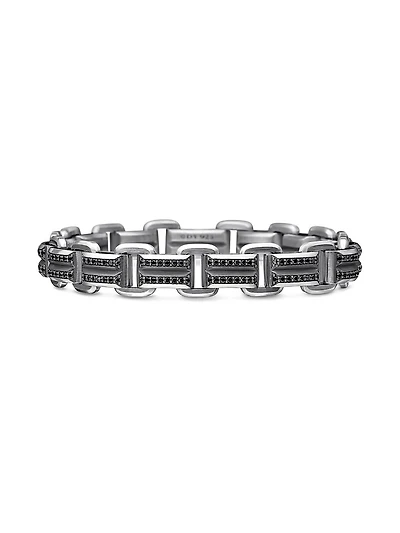 Deco Beveled Link Bracelet Sterling Silver