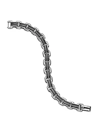 Deco Beveled Link Bracelet Sterling Silver