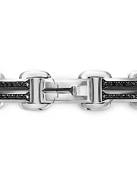 Deco Beveled Link Bracelet Sterling Silver