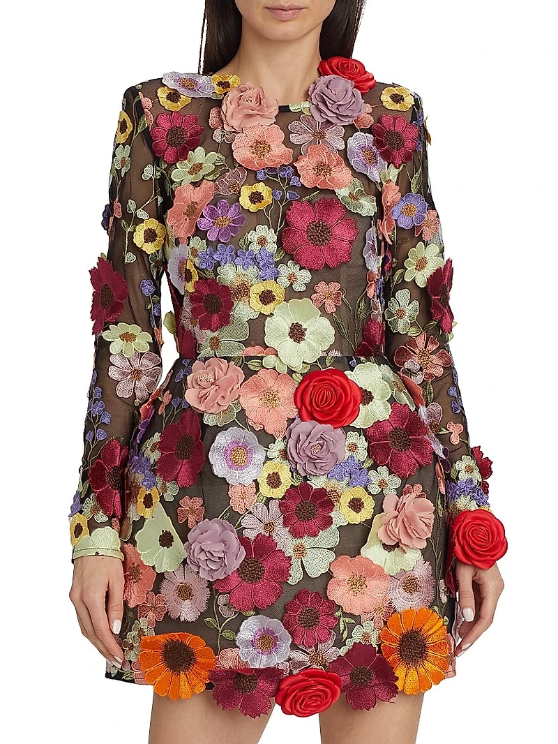 Bouquet Maraya Long-Sleeve Minidress