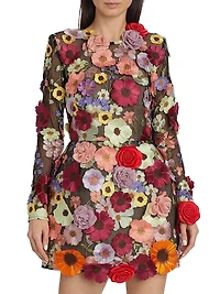 Bouquet Maraya Long-Sleeve Minidress