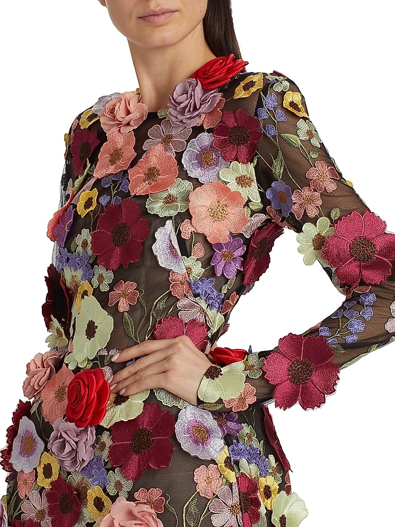 Bouquet Maraya Long-Sleeve Minidress