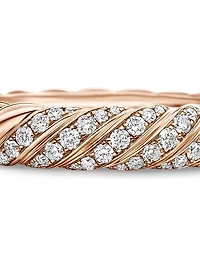 Sculpted Cable Band Ring 18K Rose Gold