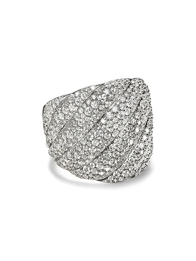 Sculpted Cable Ring 18K White Gold