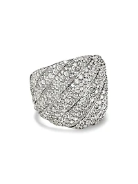 Sculpted Cable Ring 18K White Gold