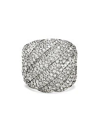 Sculpted Cable Ring 18K White Gold