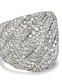 Sculpted Cable Ring 18K White Gold