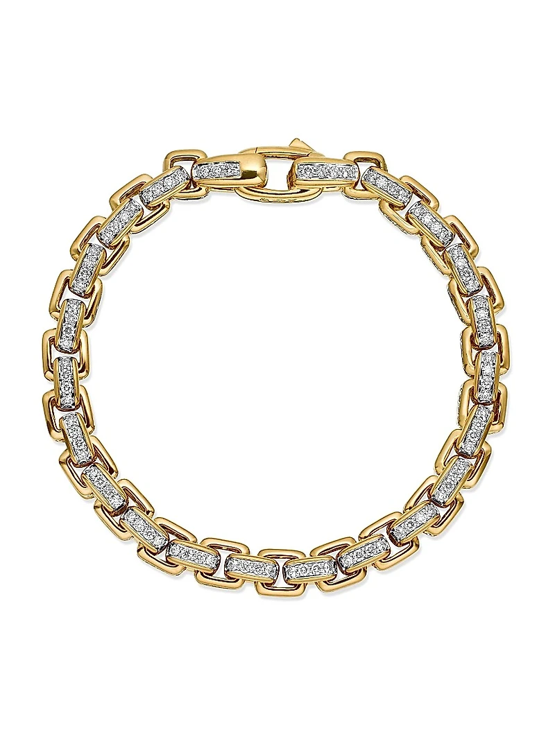 Box Chain Bracelet 18K Yellow Gold