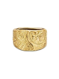 Shipwreck Cigar Band Ring in 18K Yellow Gold