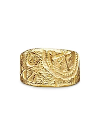 Shipwreck Cigar Band Ring in 18K Yellow Gold