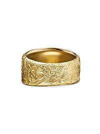 Shipwreck Cigar Band Ring in 18K Yellow Gold