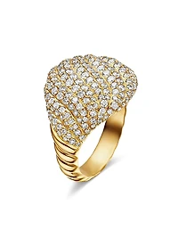 Sculpted Cable Pinky Ring 18K Yellow Gold