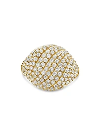 Sculpted Cable Pinky Ring 18K Yellow Gold