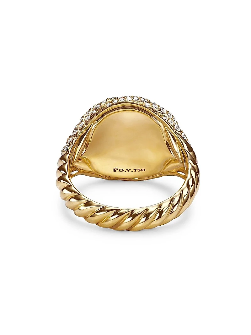 Sculpted Cable Pinky Ring 18K Yellow Gold