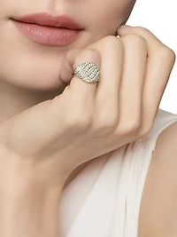 Sculpted Cable Pinky Ring 18K Yellow Gold