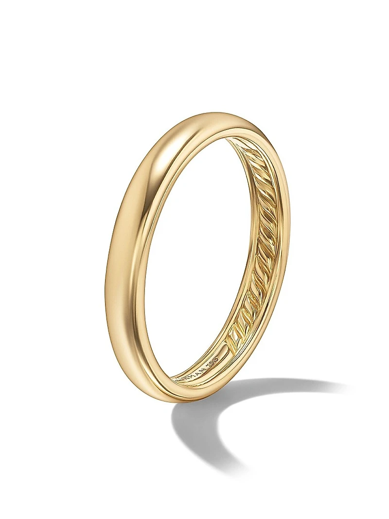 DY Classic Band Ring 18K Yellow Gold