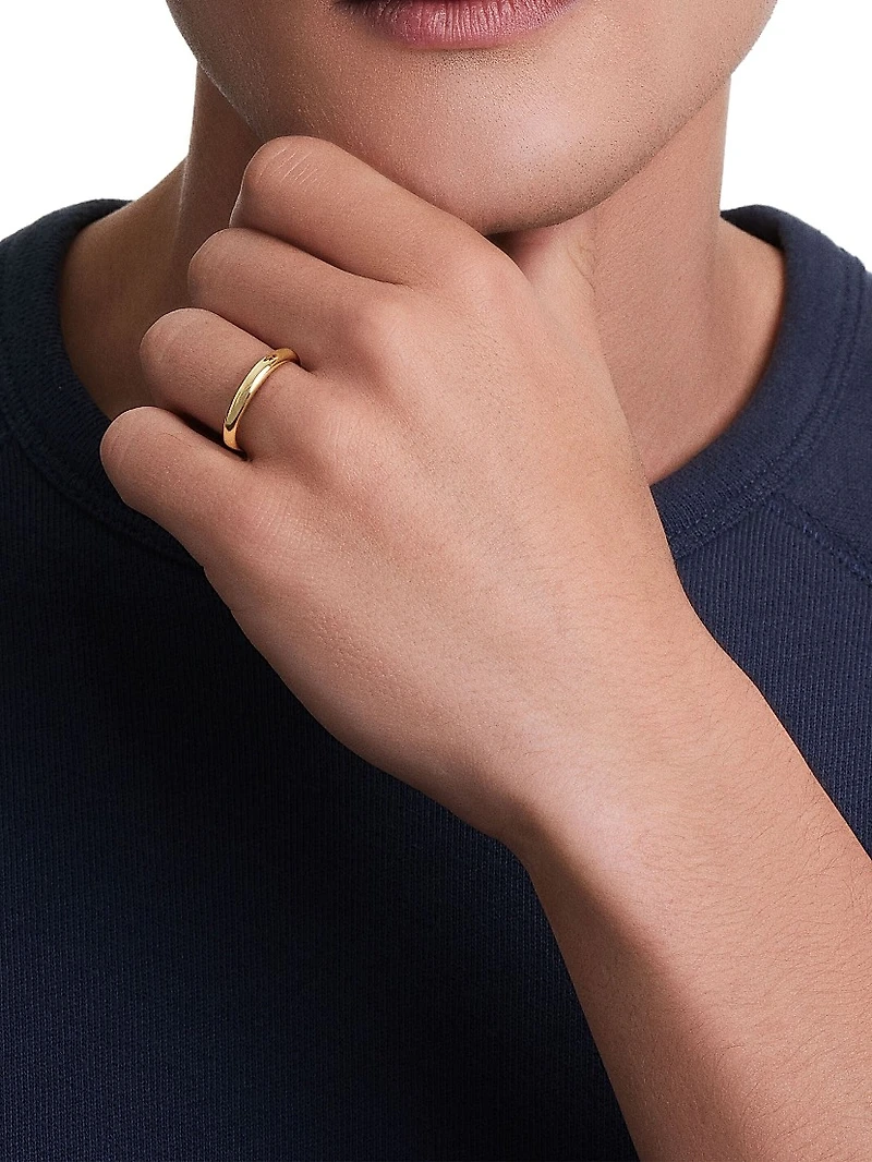 DY Classic Band Ring 18K Yellow Gold