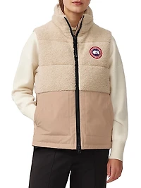 Elora Mixed-Media Zip-Up Vest