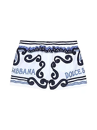 Little Boy's & Boy's Marina Logo Swim Trunks