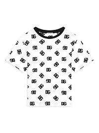 Little Girl's & All Over Logo T-Shirt