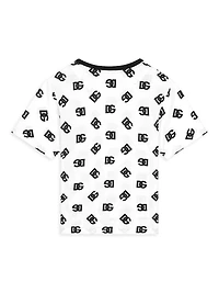 Little Girl's & All Over Logo T-Shirt