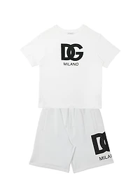 Little Boy's & Logo Crewneck T-Shirt