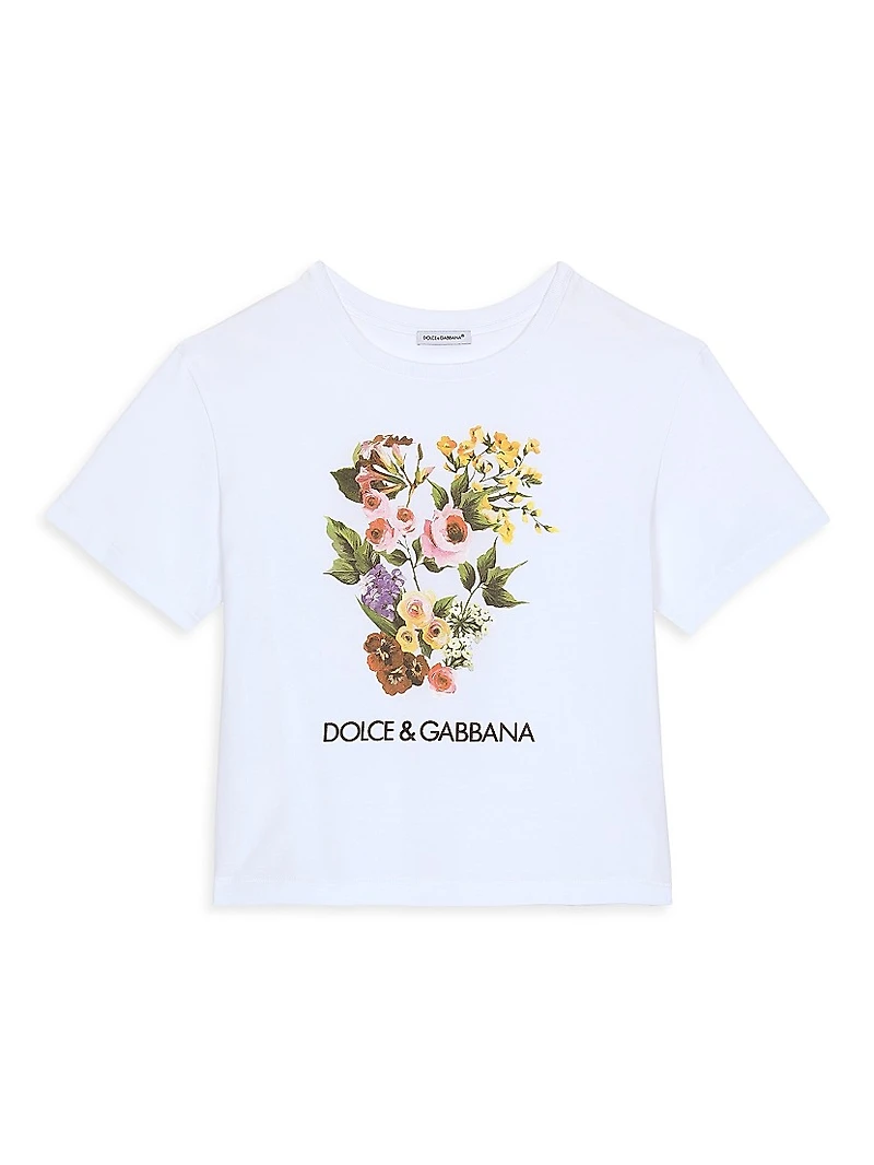 Little Kid's & Floral T-Shirt