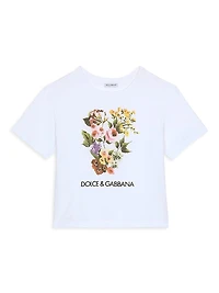 Little Kid's & Floral T-Shirt