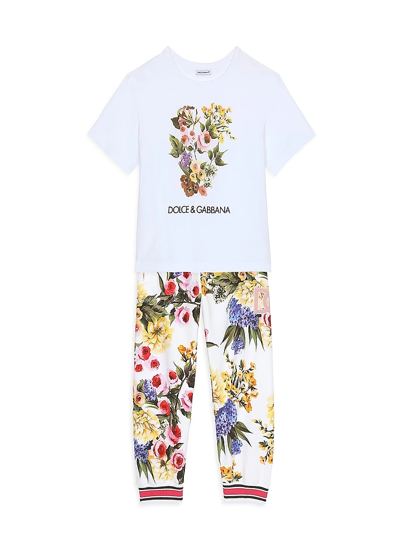 Little Kid's & Floral T-Shirt