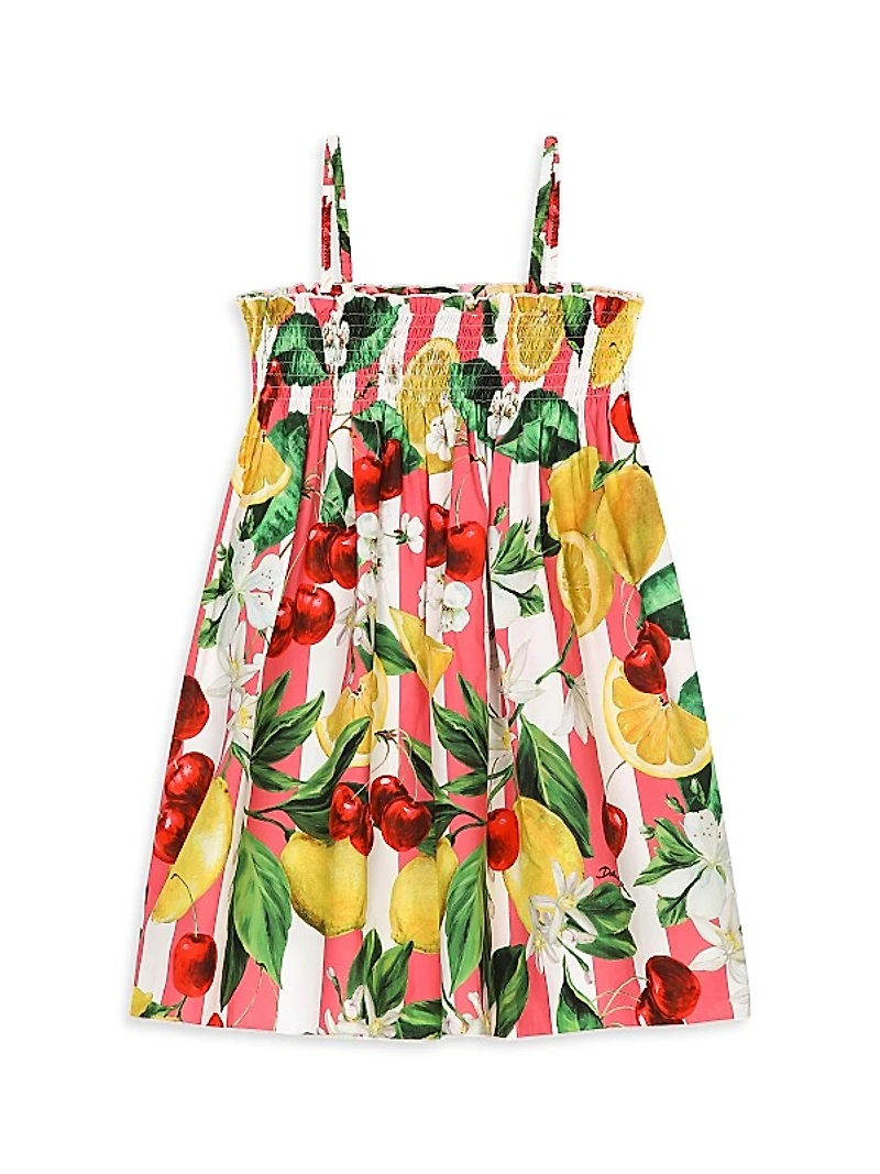 Little Girl's & Girl's Striped Floral Dress