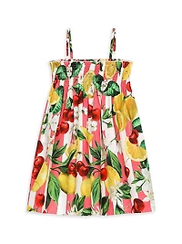Little Girl's & Girl's Striped Floral Dress