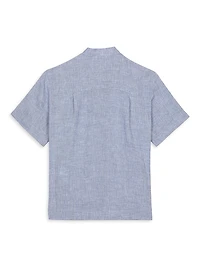 Little Boy's & Linen Short-Sleeve Shirt
