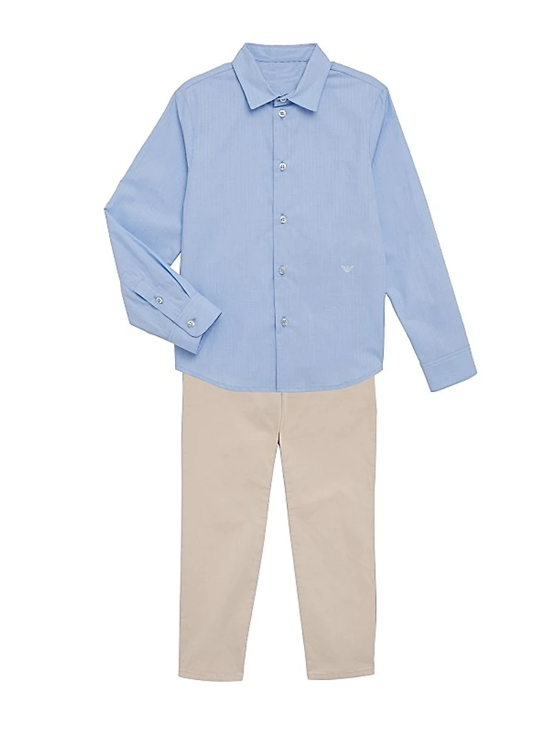 Little Boy's & Boy's Button-Front Shirt