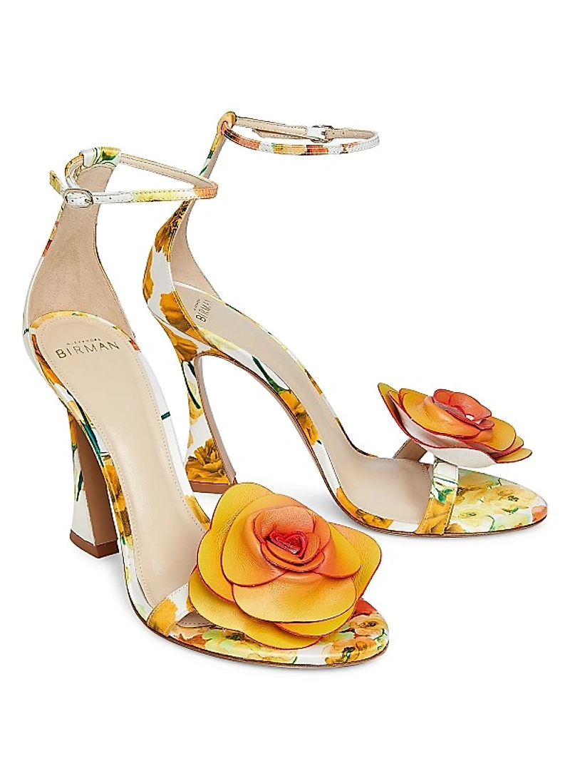 Dahlia 100MM Floral Sandals