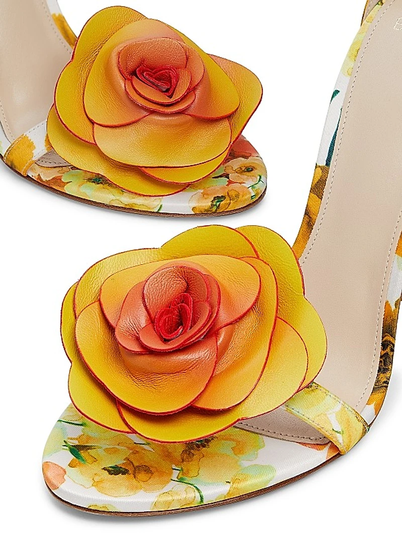 Dahlia 100MM Floral Sandals